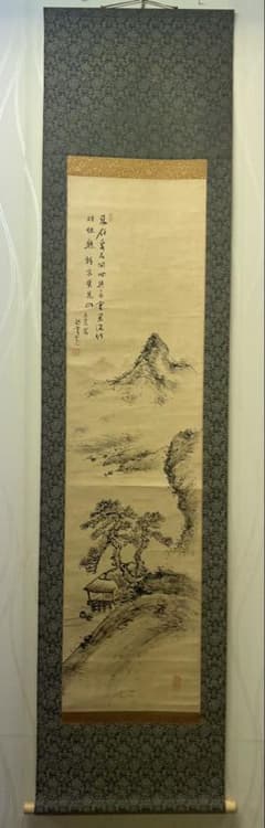 ♥掛軸　竹田敬方　山水画　掛け軸　骨董品 ♥掛軸 竹田敬方 山水画 掛け軸 骨董品 【公式通販】