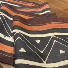 HEMP/山岳少数民族モン族手織麻布.若手作家のカラー染色 巾38cm長さ約2mのサムネイル