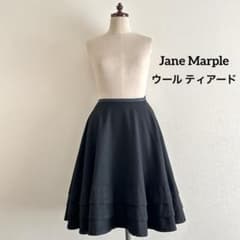 Jane Marple♡フリース ブラック フレアスカート ファー付き Jane Marple ジェーンマープル ボリュームフレアスカート ウール日本製