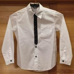 【10/17まで】COMME CA ISM キッズ ワイシャツ白 120cmのサムネイル
