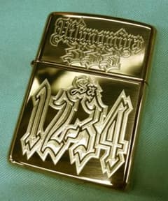 ナンバー彫刻 車 ジッポアーマーボディ 砲金ジッポー ギャング文字 
