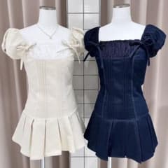 bubbles コケットティアードワンピース Bubbles コケットデニムワンピース - メルカリ
