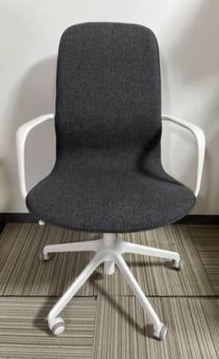 IKEA LANGFJALL オフィスチェア アームレスト付 ダークグレー - メルカリ