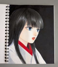 手描きイラスト オリジナル 和服少女人形【01】のサムネイル