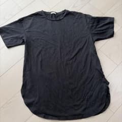 GU コットン100% ラウンドヘム Tシャツ ブラックのサムネイル
