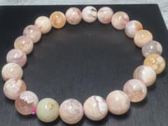 【ピンク】桜瑪瑙 天然石 ブレスレット 8 mm台のサムネイル