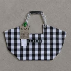 未使用 MARNI MARKET ギンガムチェック柄トートバッグ - メルカリ