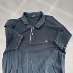 BURBERRY BLACK LABEL ネイビー ポロシャツ - メルカリ