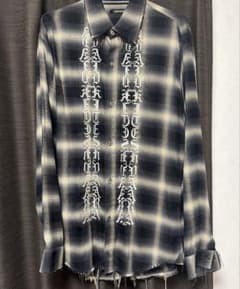 CHRISTIAN DADA チェック柄シャツ ダメージ加工 - 5