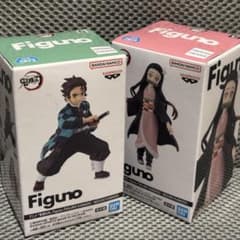 귀멸의 칼날 Figuno 피규어 2종 세트 ① 가문 탄지로 B ② 추문 禰豆子 C