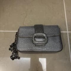 シルバー ストーン装飾 ショルダーバッグのサムネイル