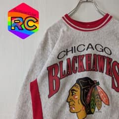 【SALE】古着 90s 海外仕入れ ホッケー ホークス スウェットのサムネイル