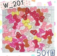 W_201 ミニデコパーツ詰め合わせ50個！のサムネイル