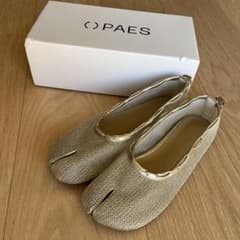 PAES タビメッシュパンプス ゴールド 24.5cm