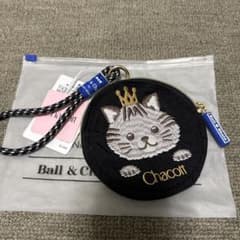 ボールアンドチェーンChacott 猫刺繍 ポーチ - メルカリ