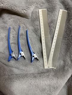 美容師国家試験用　コーム×2 ダッカール×3のサムネイル