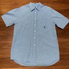 【美品】HUGO BOSS ヒューゴボス シャツ メンズ 半袖 M  ブルーのサムネイル