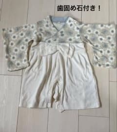 花柄　ベビー用袴　歯固め石セットのサムネイル