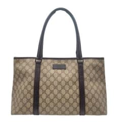 美品】グッチ GGスプリーム トートバッグ ブラウン 肩掛け可 A4可