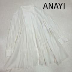 ANAYI アナイ シルクコットン ローンピンタック チュニック ブラウス 38 ANAYI アナイ シルクコットン ローンピンタック チュニック ブラウス