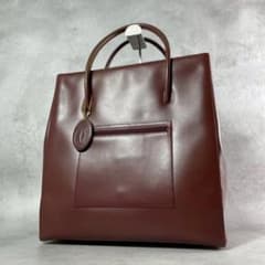 アボカド☆☆様カルティエ トートバッグ マストライン チャーム フォーマル Cartier カルティエ マストライン トートバッレザー ボルドー チャーム