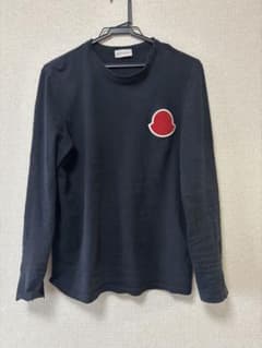 モンクレール 長袖Tシャツ 黒 赤ワッペン S 正規品のサムネイル