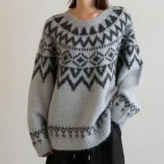 【美品】ノルディック柄ニット　フリーサイズ