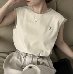CAPRICIEUX LÉMAGE ノースリーブTシャツ ベージュのサムネイル