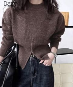DAZY フロントジップ ニットプルオーバーのサムネイル
