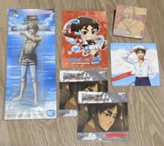Attack Titan　Eren Acrylic Stand, Ichiban Kuji Coaster, Maneki Neko Postcard
