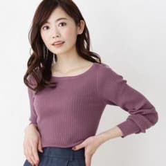 リブボートネック プルオーバーのサムネイル