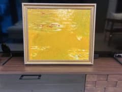 7万円にて購入】手書き油絵クロード・モネ 睡蓮の池 黄金色 ※手渡し