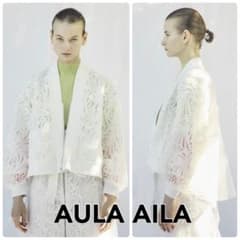 ほぼ新品】AULA AILA アウラアイラ♡レースブルゾンチュール♡白