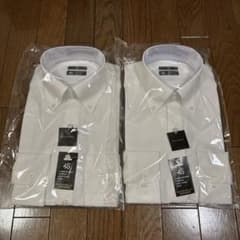 SUIT SELECT 4S ボタンダウン シャツ ホワイト 2枚セット Mのサムネイル