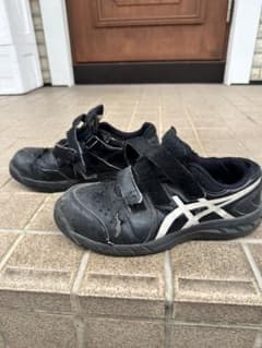 ASICS 安全靴 ベルクロ式 黒 - メルカリ