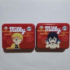 不二家 ミルキー 鬼滅の刃 缶ケース 2種セットのサムネイル