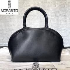 良品】MORABITO DIANE ブラック レザー ハンドバッグ定価約38万