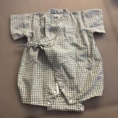 ほぼ新品✨conoco ベビー甚平 80サイズ チェック柄のサムネイル
