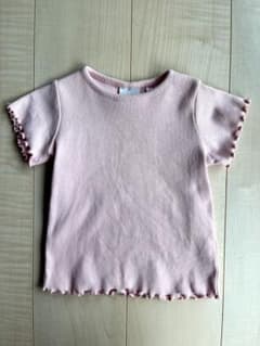 ZARA キッズ リブTシャツ ピンク 90のサムネイル