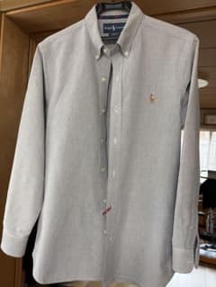【クリーニング済】Ralph Lauren 長袖シャツ グレー Mのサムネイル