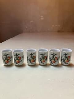 新品　三希　聞香杯　桃　台湾茶　磁器　茶器 7個セット　中国茶　茶杯のサムネイル