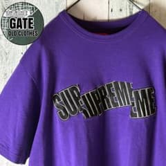 supreme シュプリーム スライド刺繍ロゴ tシャツ 紫色 LARGE - メルカリ