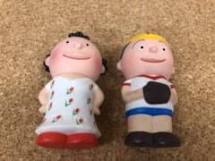 Retro Sazae-san Katsuo Soft Vinyl Piggy Bank Figure Doll