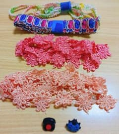 【まとめ売り】レース　リボン　ボタン　花　モチーフ　ハンドメイド　素材　かわいいのサムネイル