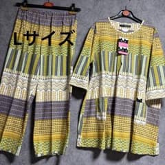 新品 マタノアツコ 小花& MEMEパッチ・パジャマ・ルームウェア「L