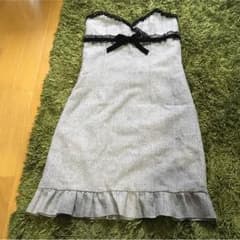 レース&ベロアリボン付き☆ラメ入りツイードワンピースのサムネイル