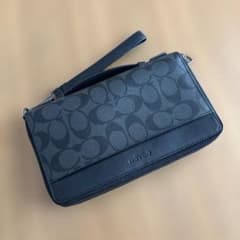 COACH ダブル ジップ トラベル オーガナイザー・シグネチャー キャンバス COACH ダブル ジップ トラベル オーガナイザー・シグネチャー