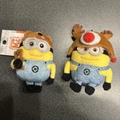 m*u님 USJ 한정 미니언 키홀더 데님 오버올