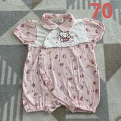 未使用品　ベビー　半袖ロンパース　ハローキティのサムネイル