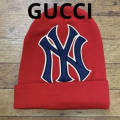 極美品　GUCCI☆18FW NYヤンキースコラボ　ビジューNYパッチ ニット 極美品 GUCCI☆18FW NYヤンキースコラボ ビジューNYパッチ